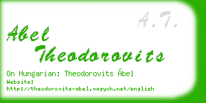 abel theodorovits business card